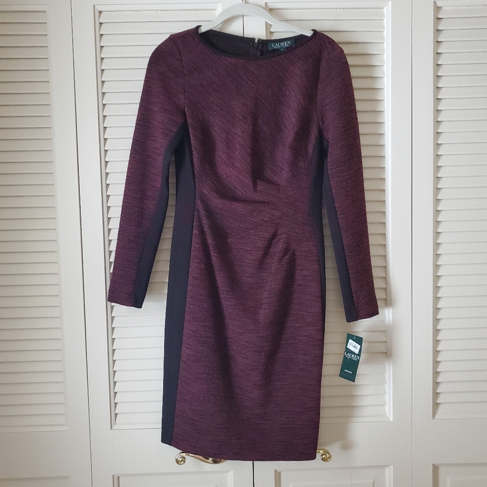 Lauren Ralph Lauren | Maroon & Black Dress